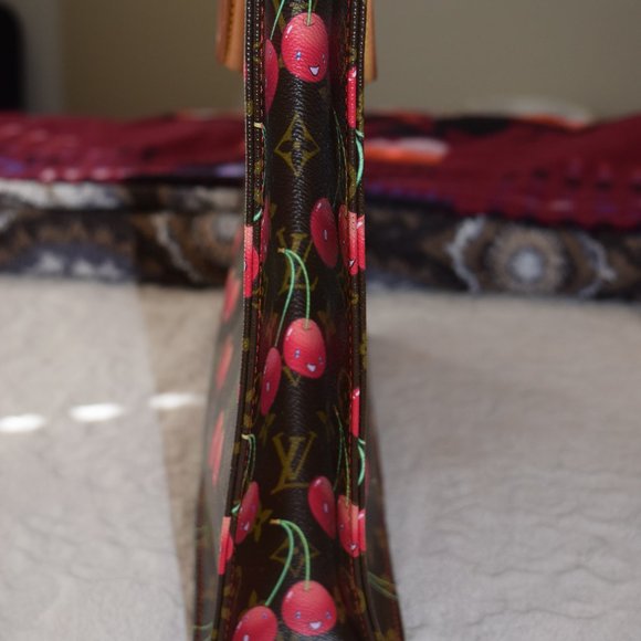 Louis Vuitton SAC Plat Hand Tote Bag Monogram Cherry - Picture 7 of 16